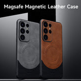 SULADA Stitching Leather MagSafe Magnetic Phone Case